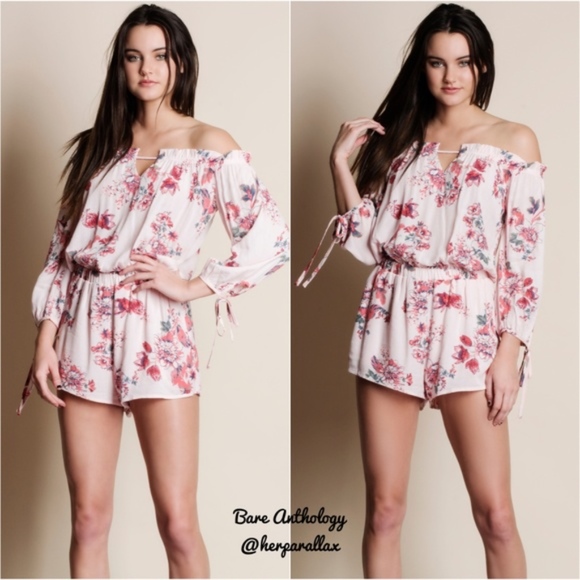 NWT Active USA Floral Romper - Picture 2 of 2